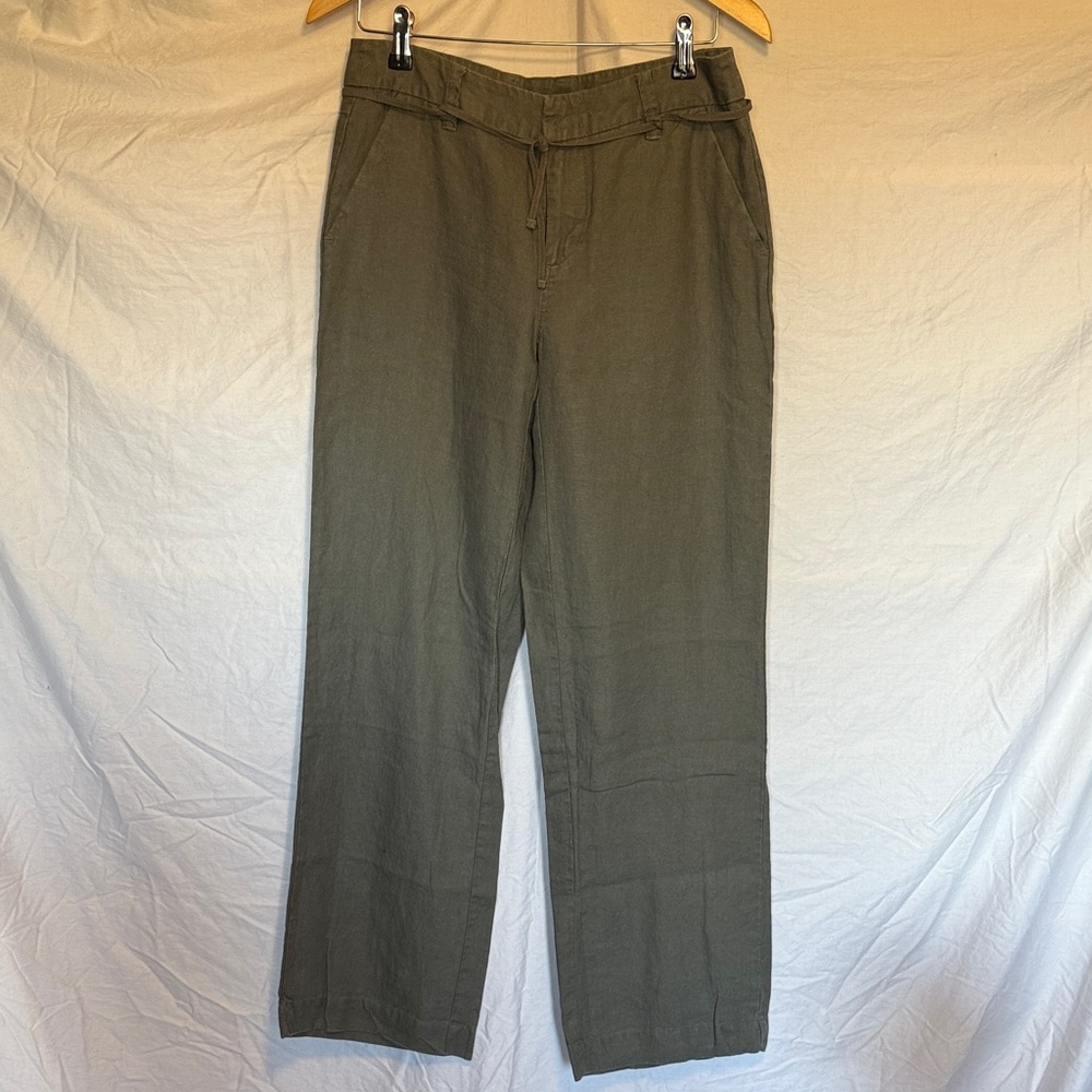 Garnet Hill grey linen pants